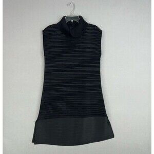 Veeca Dress Womens Medium Black Lightweight Slinky Tunic Coastal Resort Boho